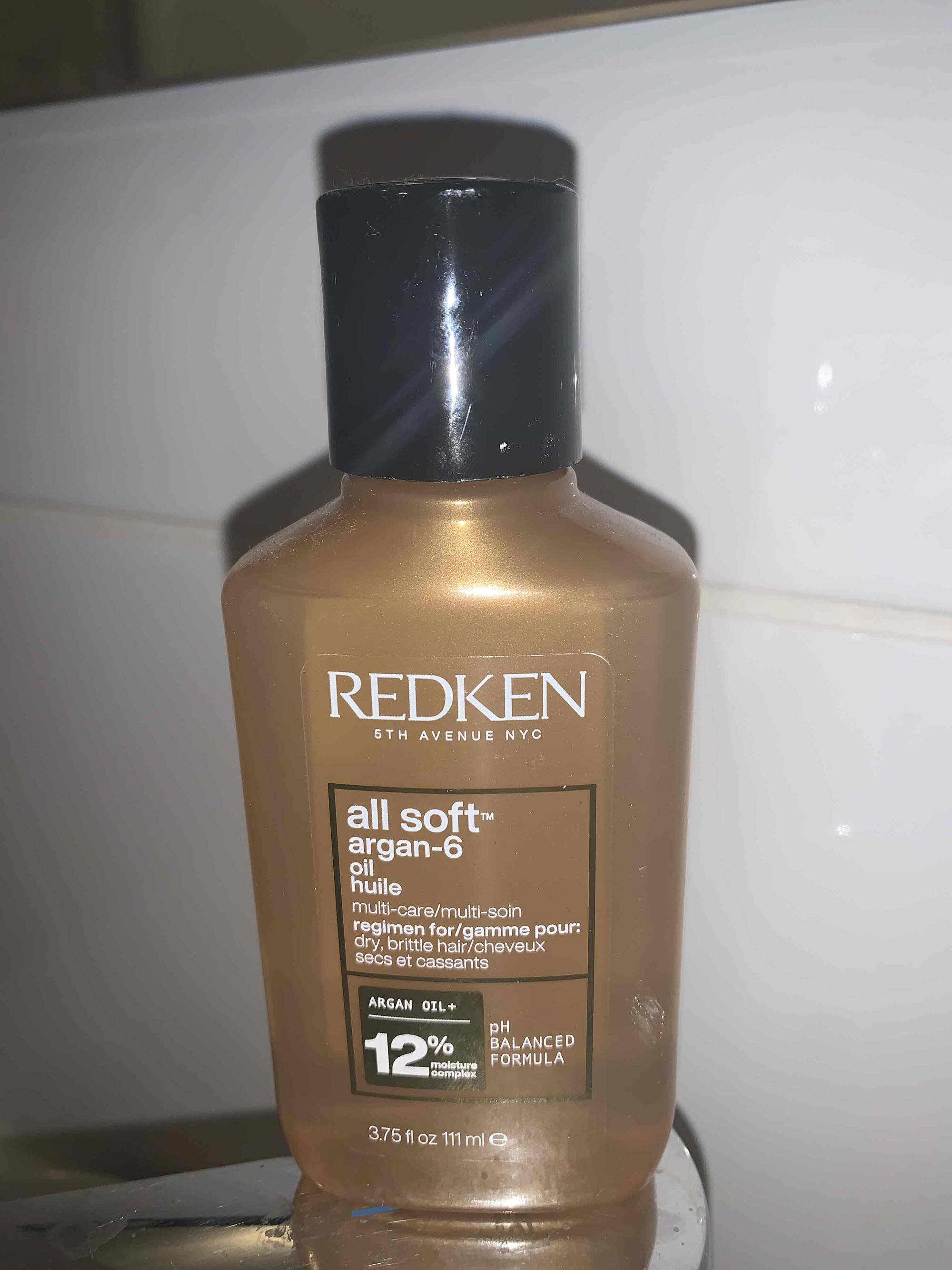 REDKEN - All soft argan 6 - Huile multi-soin cheveux 