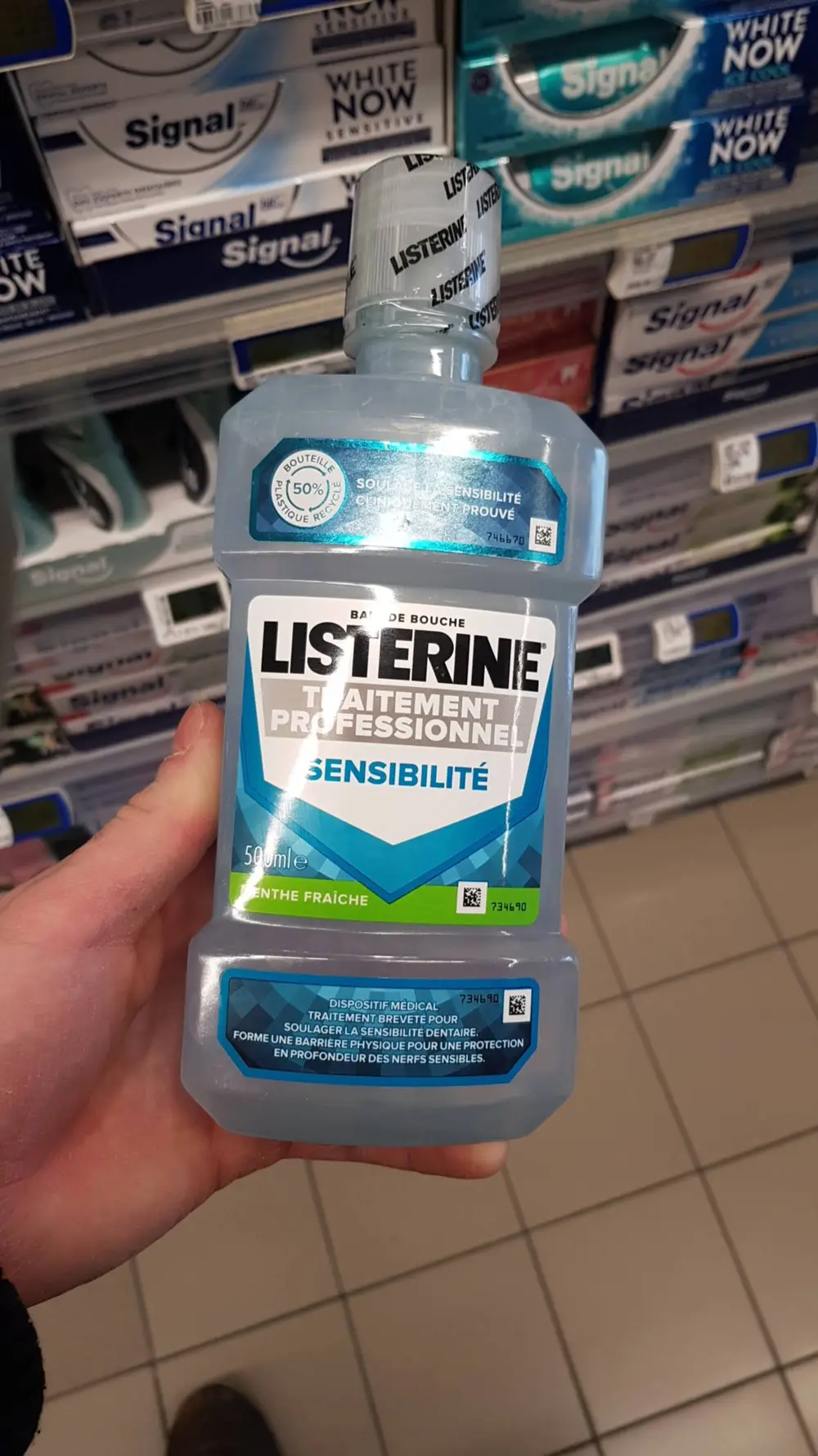 LISTERINE - Sensibilité - Bain de bouche menthe fraîche