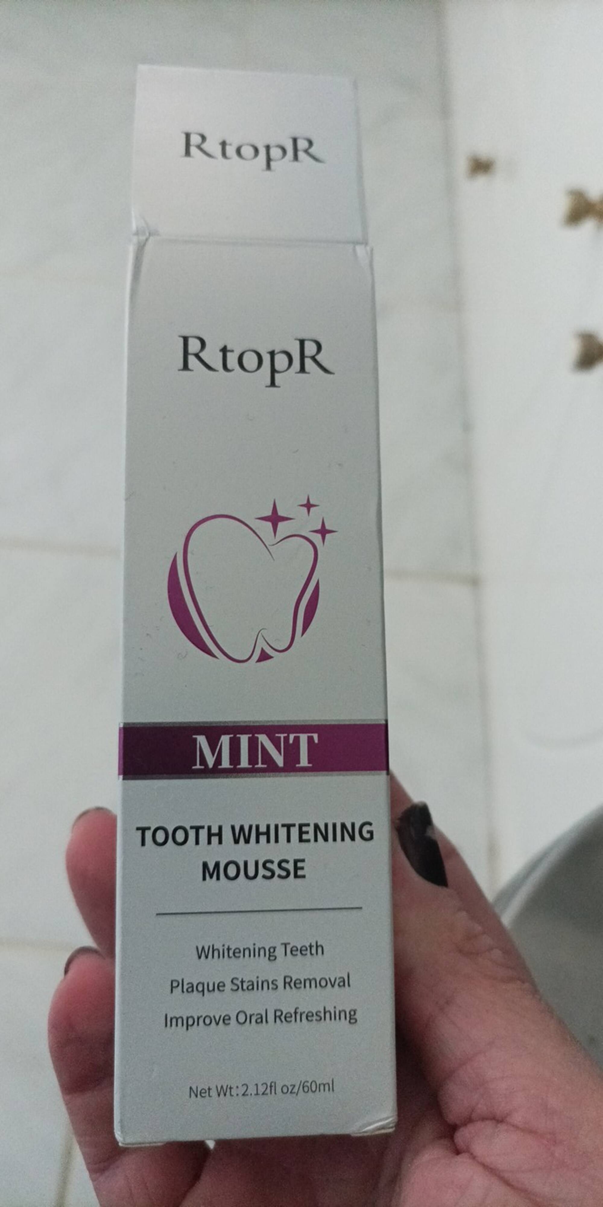 Composition Rtopr Mint Tooth Whitening Mousse Ufc Que Choisir