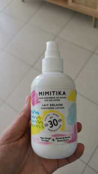 MIMITIKA - Pour amoureux du soleil - Lait solaire haute protection SPF 30