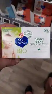 MARQUE REPÈRE - Mots d'enfants bio - Savon solide bébé corps et cheveux