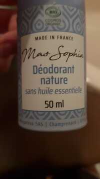 MAS SOPHIA - Déodorant nature sans huile essentielle