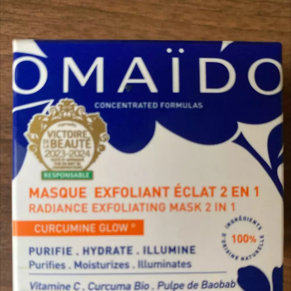 OMAÏDO - Masque exfoliant éclat 2 en 1