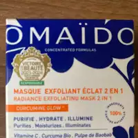 OMAÏDO - Masque exfoliant éclat 2 en 1