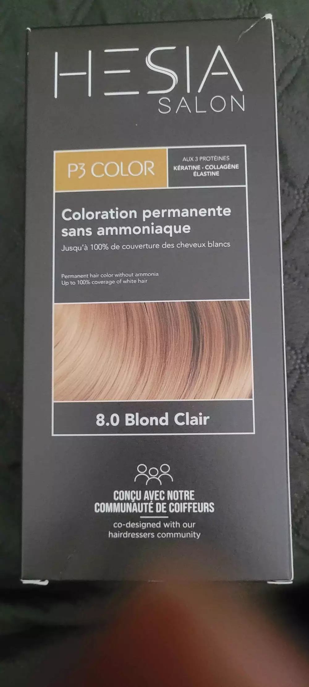 HESIA - Coloration permanente sans ammoniaque 8.0 blond clair