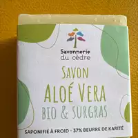 SAVONNERIE DU CÈDRE - Bio et surgras - Savon aloé vera