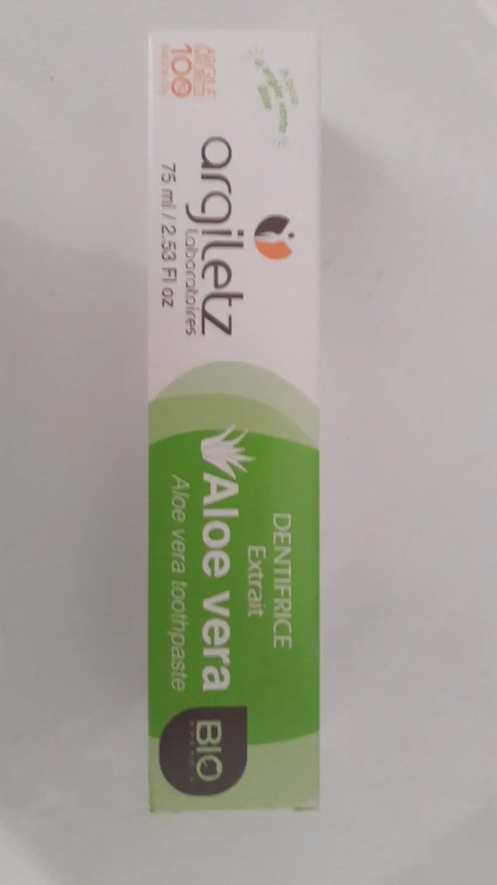 ARGILETZ - Dentifrice extrait aloe vera