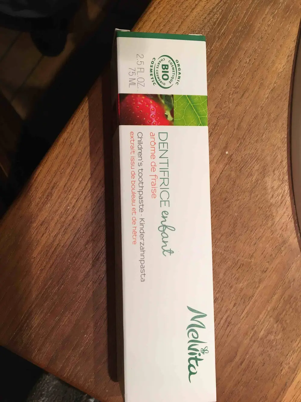 MELVITA - Dentifrice enfant arôme de fraise