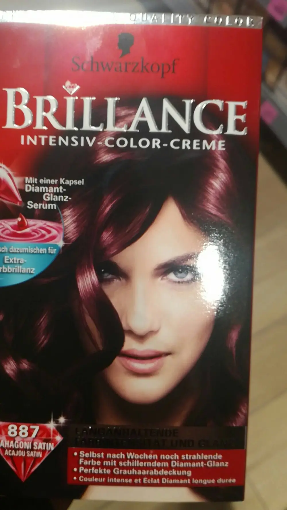 SCHWARZKOPF - Brillance intensiv color creme n°887 acajou satin