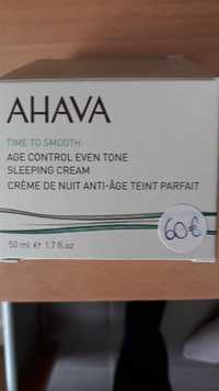 AHAVA - Time to smooth - Crème de nuit anti-âge teint parfait