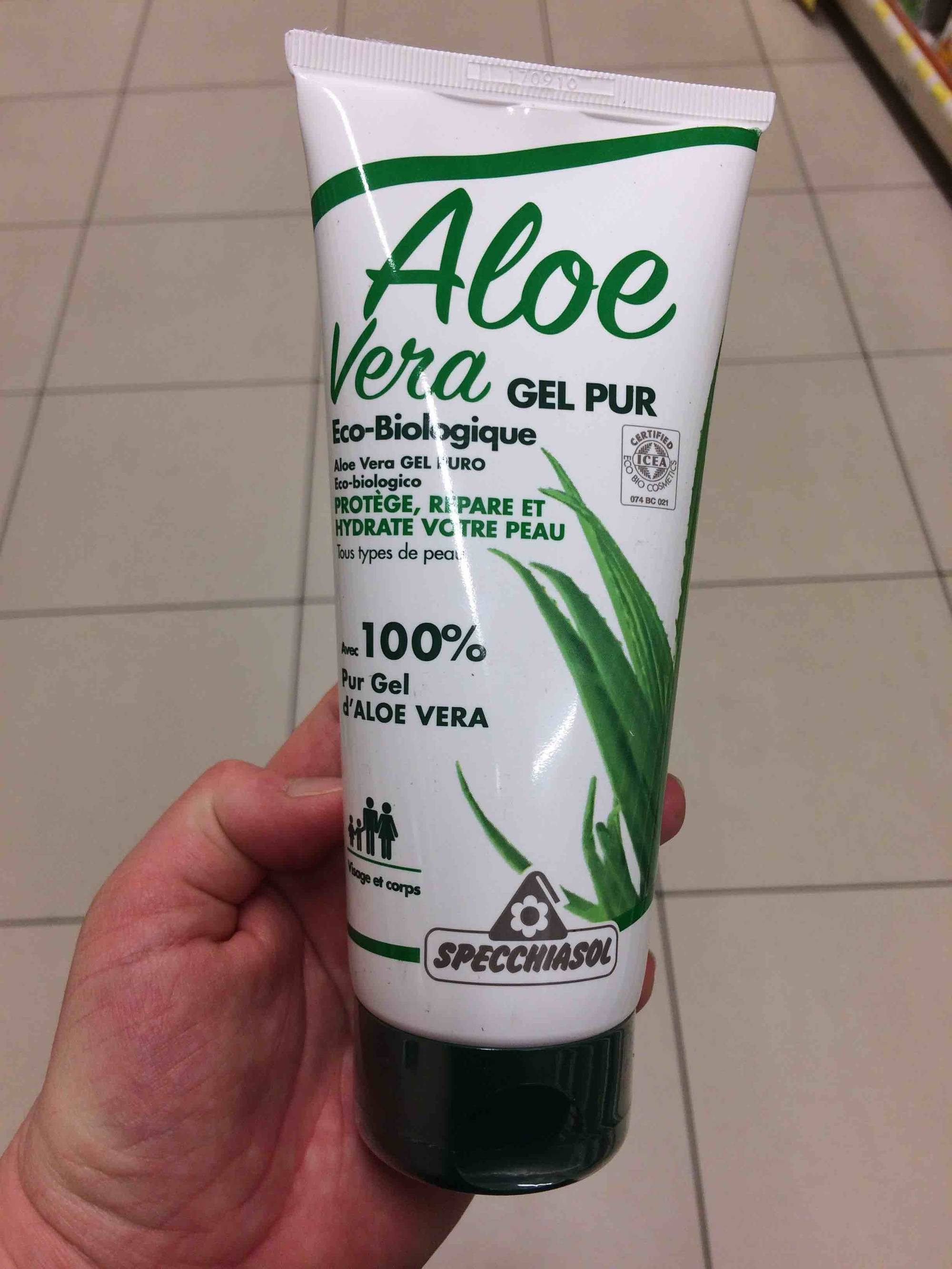SPECCHIASOL - Aloe vera gel pur - Eco-biologique - Protège, répare et hydrate votre peau
