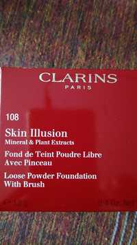 CLARINS - Skin illusion - Fond de teint poudre libre avec pinceau 