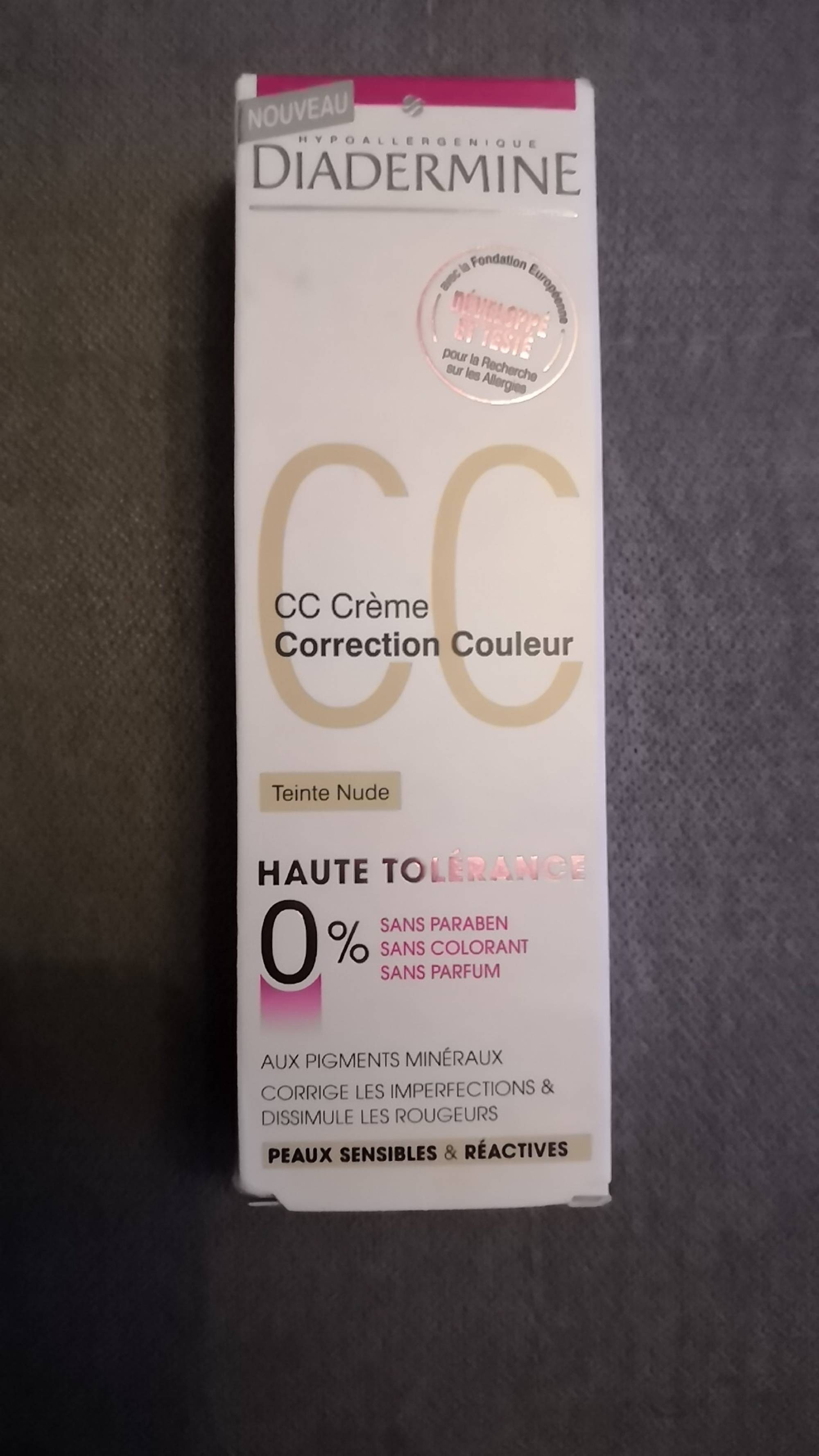 DIADERMINE - CC crème - Correction couleur Teinte nude
