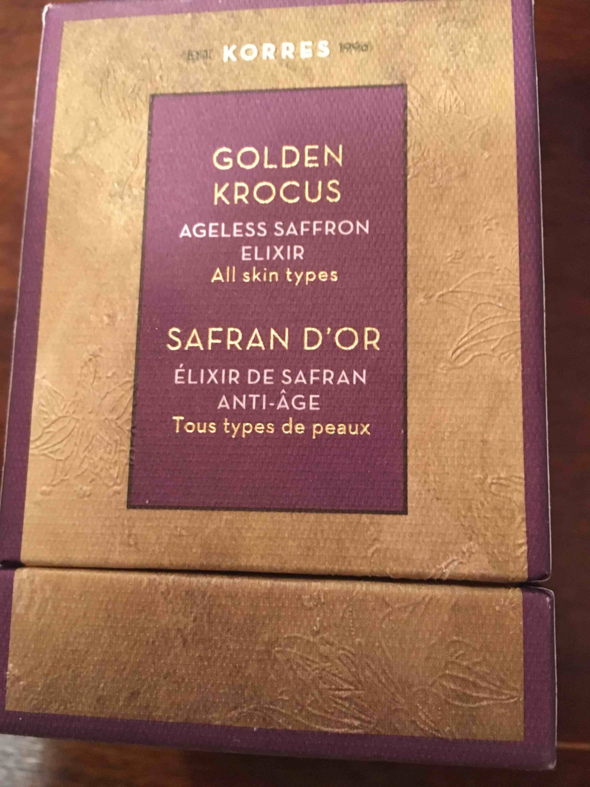 KORRES - Safran d'or - Elixir de safran anti-âge