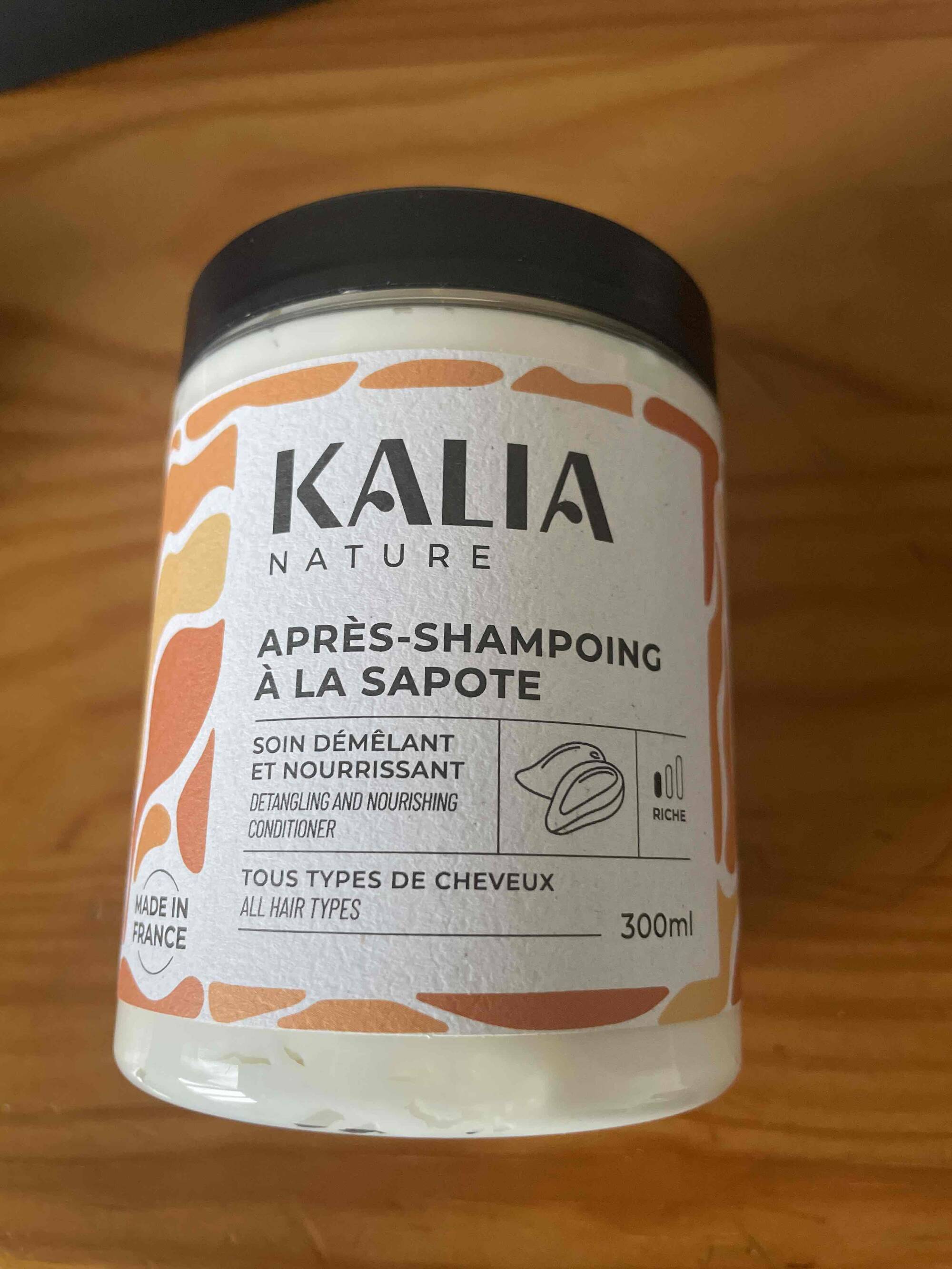 KALIA NATURE - Après-shampooing à la sapote - Soin démêlant et nourrissant