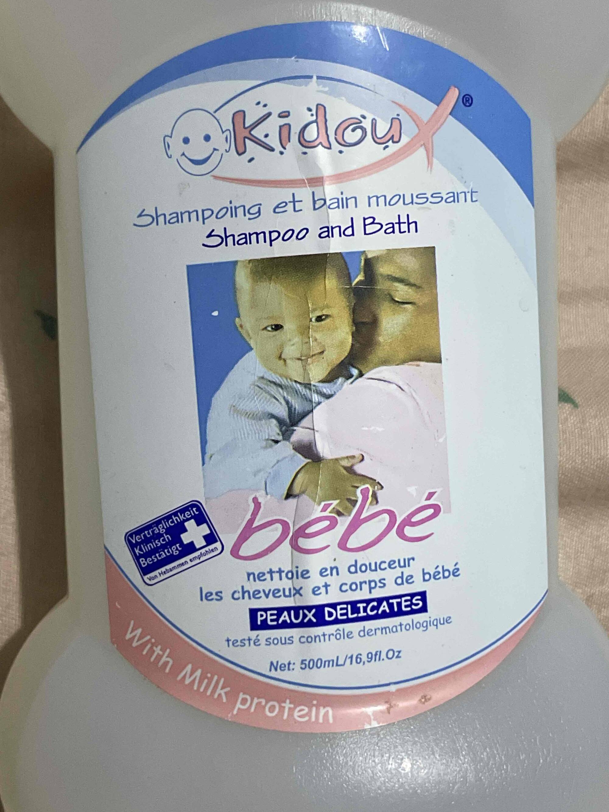 KIDOUX - Bébé - Shampooing et bain moussant 