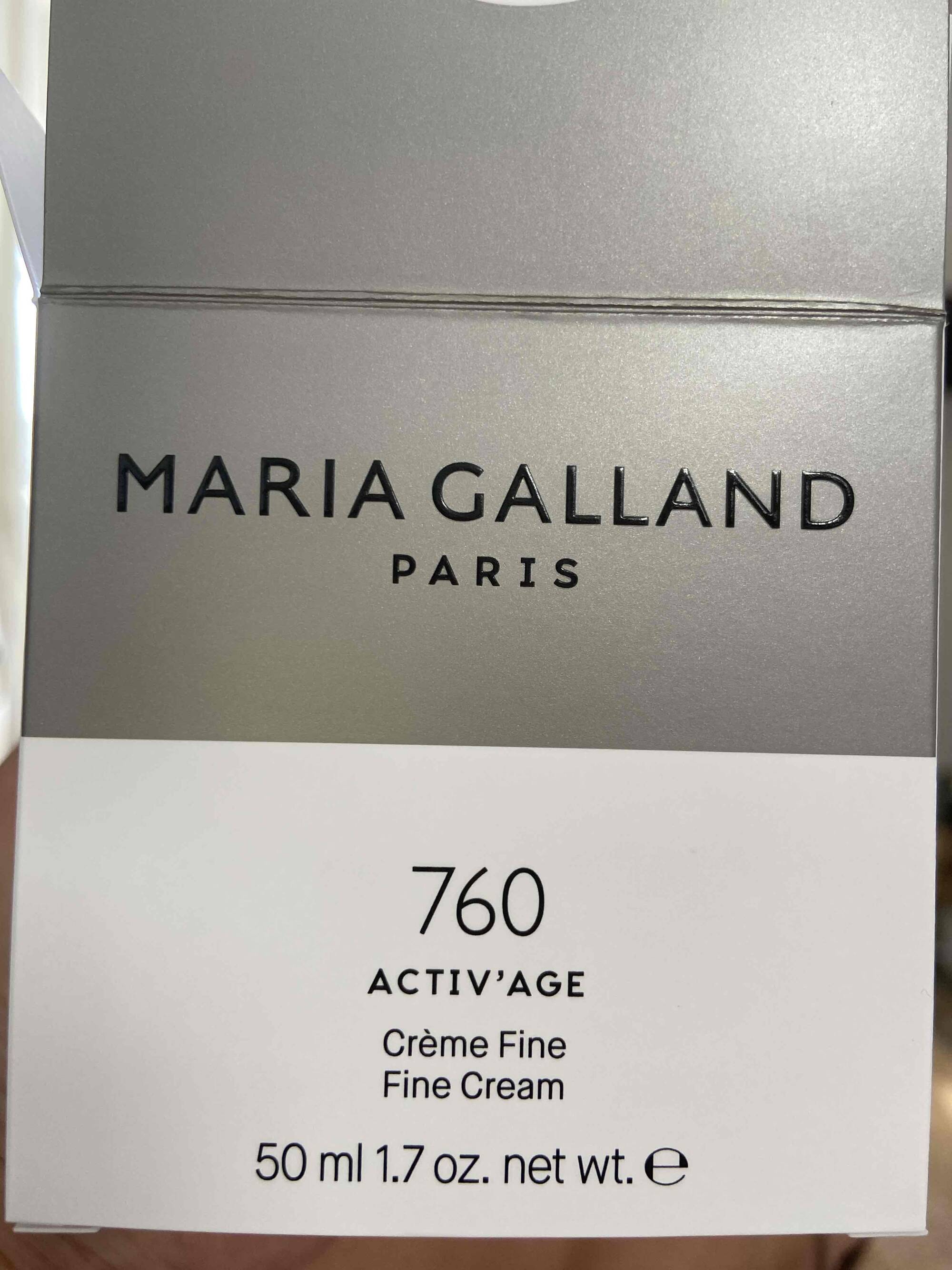 MARIA GALLAND - 760 activ’age - Crème fine