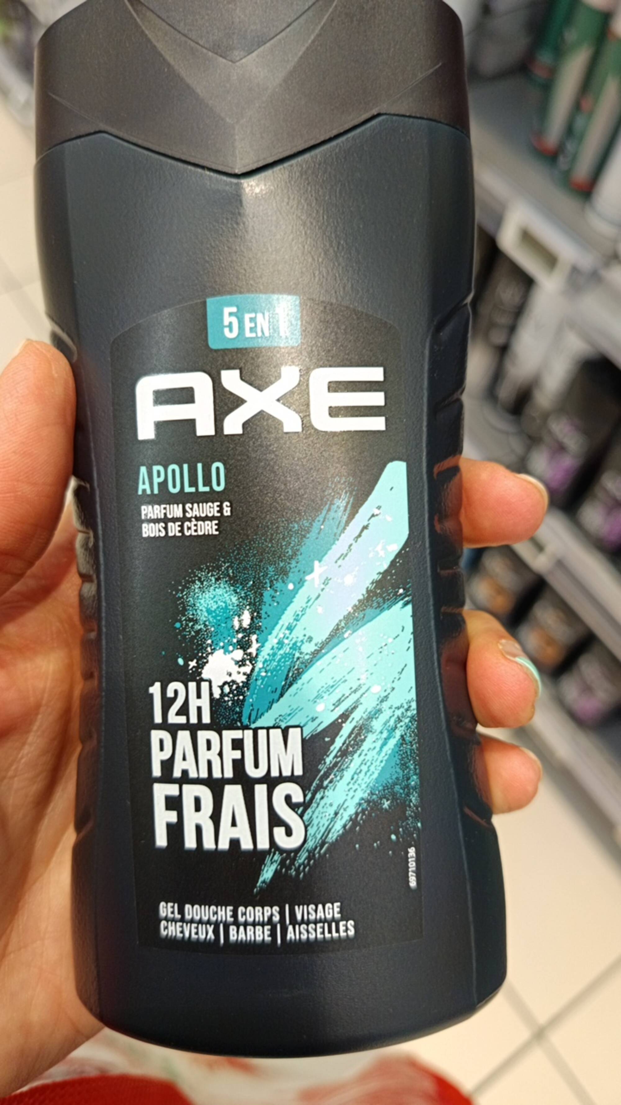 AXE - Apollo  - Gel douche 5en1 12h parfum frais