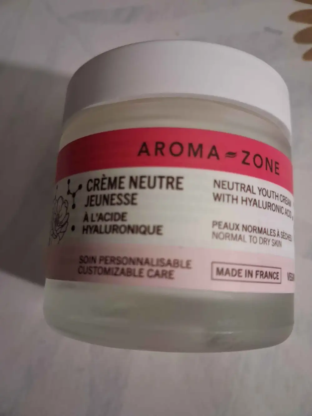AROMA-ZONE - Crème neutre jeunesse à l'acide hyaluronique