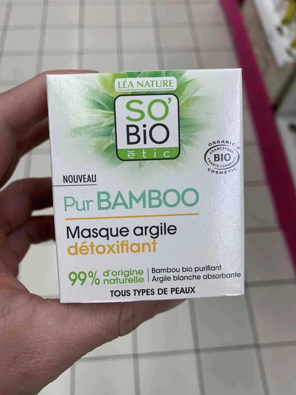 SO'BIO ÉTIC - Pur bamboo - Masque argile détoxifiant