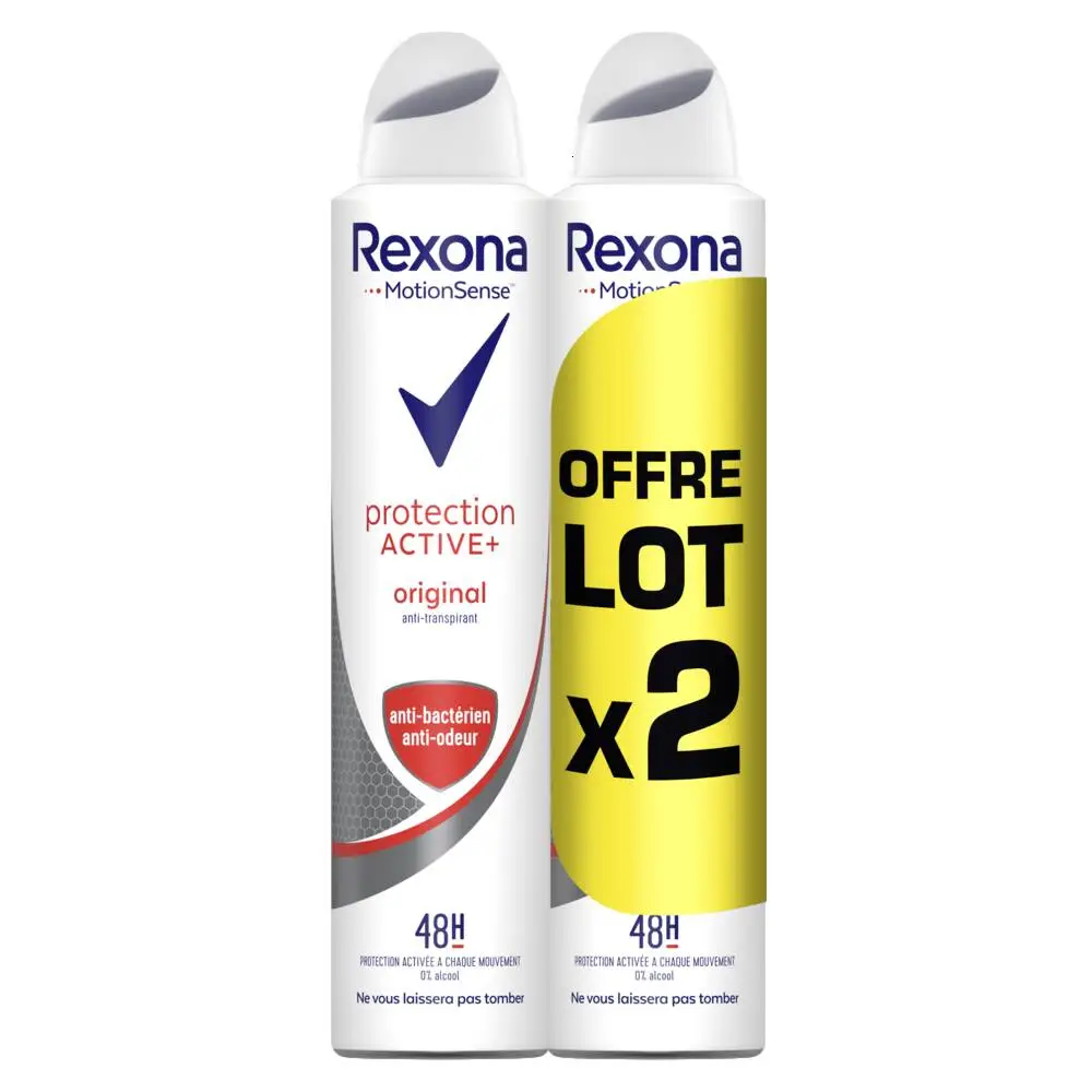 REXONA - REXONA Déodorant Femme Spray Anti Transpirant Active+ 2x200ml