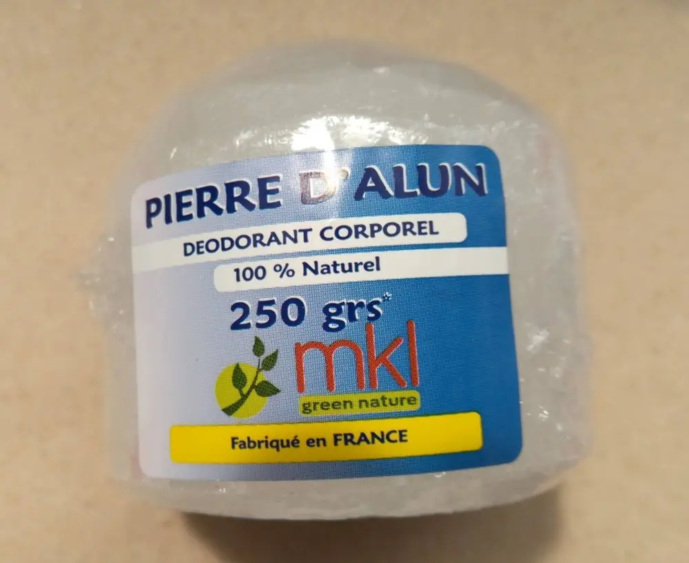 MKL - Pierre d'alun - Déodorant corporel 100% naturel